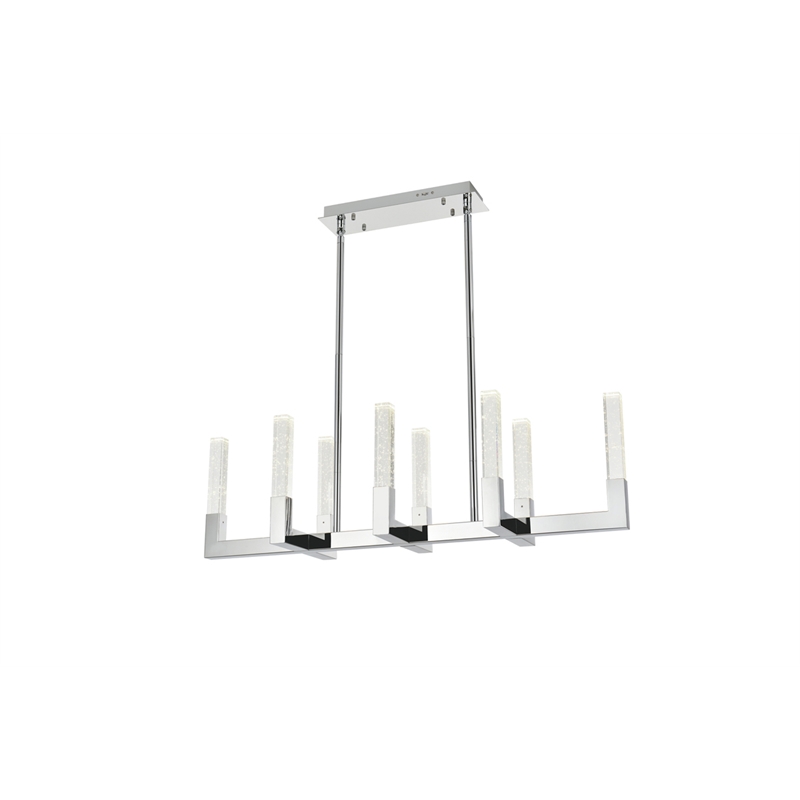 Elegant Lighting Noemi 8-Light Metal Adjustable LED Pendant in Chrome