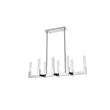 Elegant Lighting Noemi 8-Light Metal Adjustable LED Pendant in Chrome