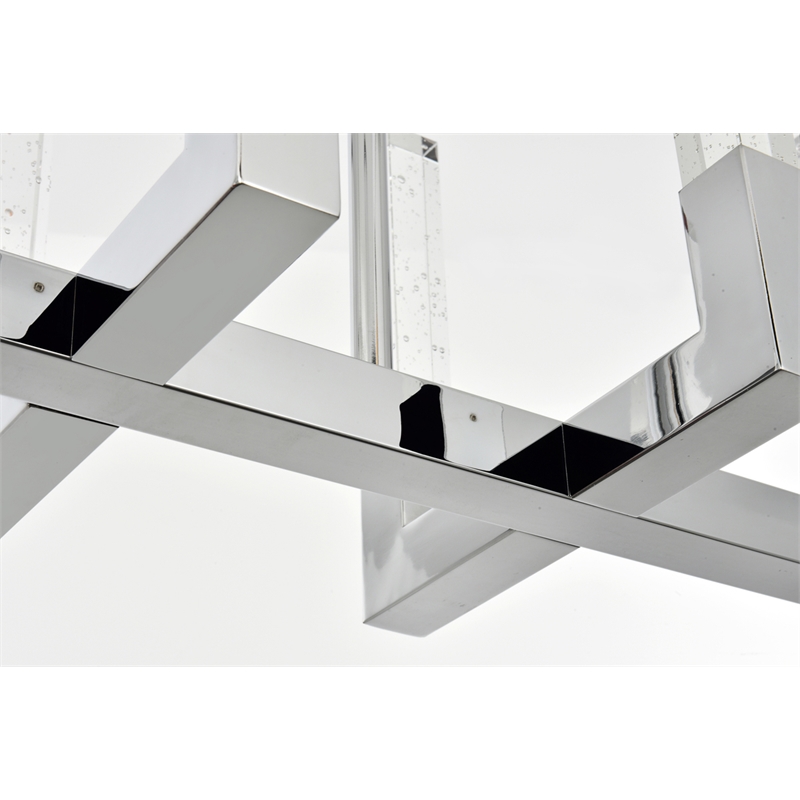 Elegant Lighting Noemi 8-Light Metal Adjustable LED Pendant in Chrome