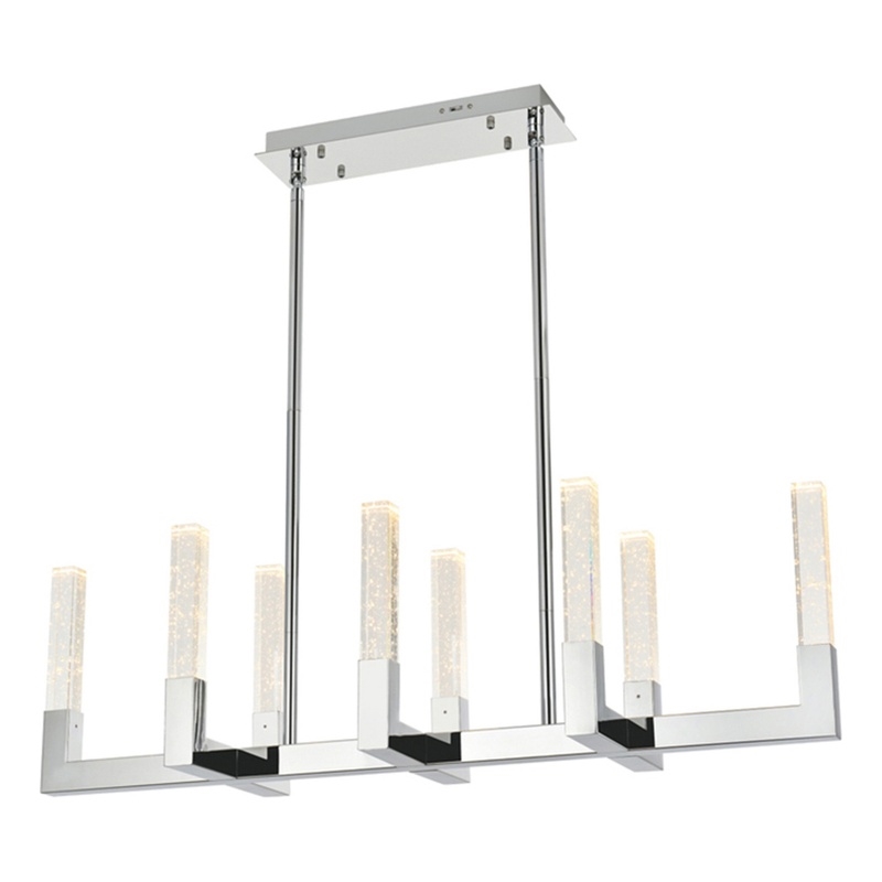 Elegant Lighting Noemi 8-Light Metal Adjustable LED Pendant in Chrome