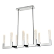 Elegant Lighting Noemi 8-Light Metal Adjustable LED Pendant in Chrome