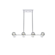 Elegant Lighting Eren 8-Light Metal & Crystal Pendant Light in Chrome/Clear