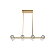 Elegant Lighting Eren 8-Light Metal & Crystal Pendant Light in Satin Gold/Clear