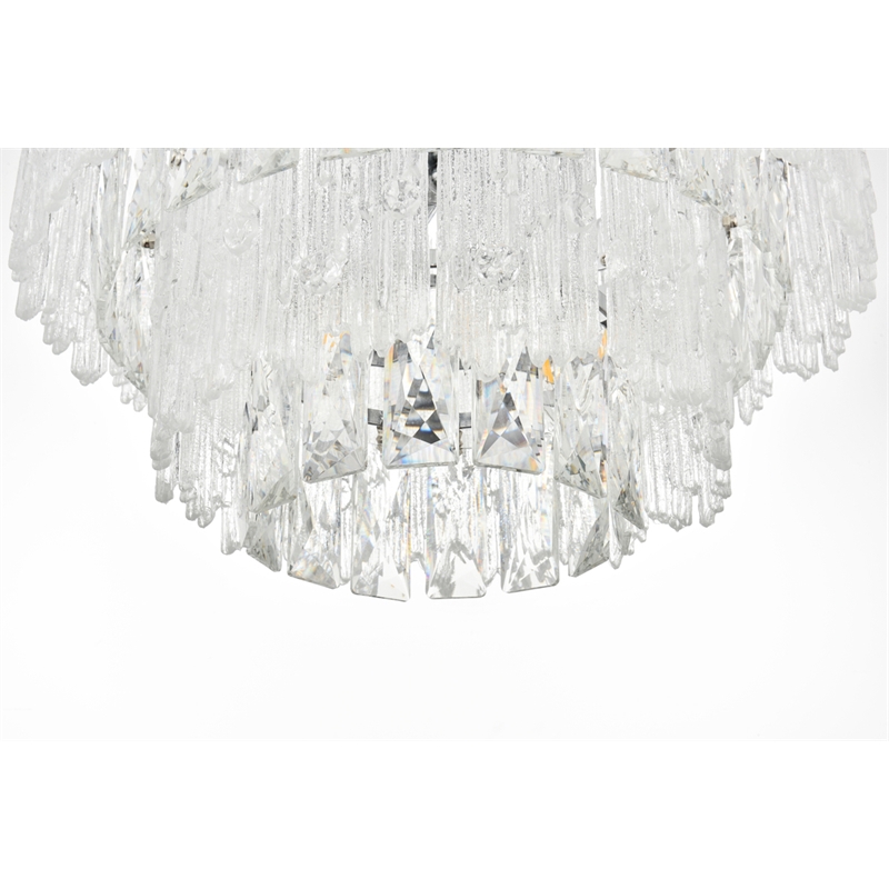 Elegant Lighting Emilia 4-Light Metal & Glass Chandelier in Chrome/Clear