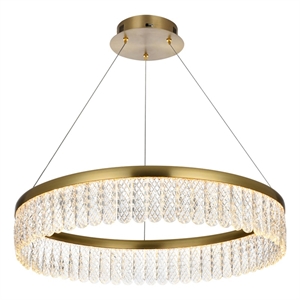 Elegant Lighting Rune 1-Light Metal Adjustable LED Chandelier in Gold