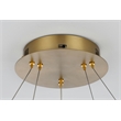 Elegant Lighting Rune 2-Light Metal Adjustable LED Chandelier in Satin Gold