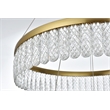 Elegant Lighting Rune 2-Light Metal Adjustable LED Chandelier in Satin Gold