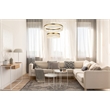 Elegant Lighting Rune 2-Light Metal Adjustable LED Chandelier in Satin Gold