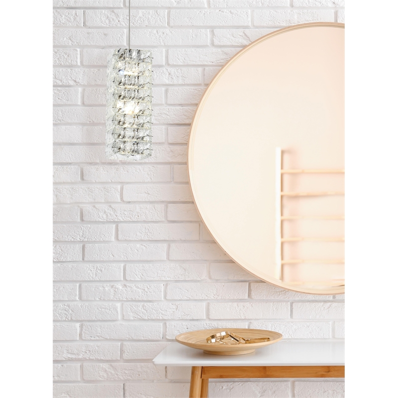 Elegant Lighting Aston 6.5 Inch Led Pendant In Chrome