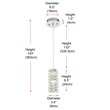Elegant Lighting Aston 6.5 Inch Led Pendant In Chrome