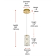 Elegant Lighting Aston 6.5 Inch Led Pendant In Satin Gold