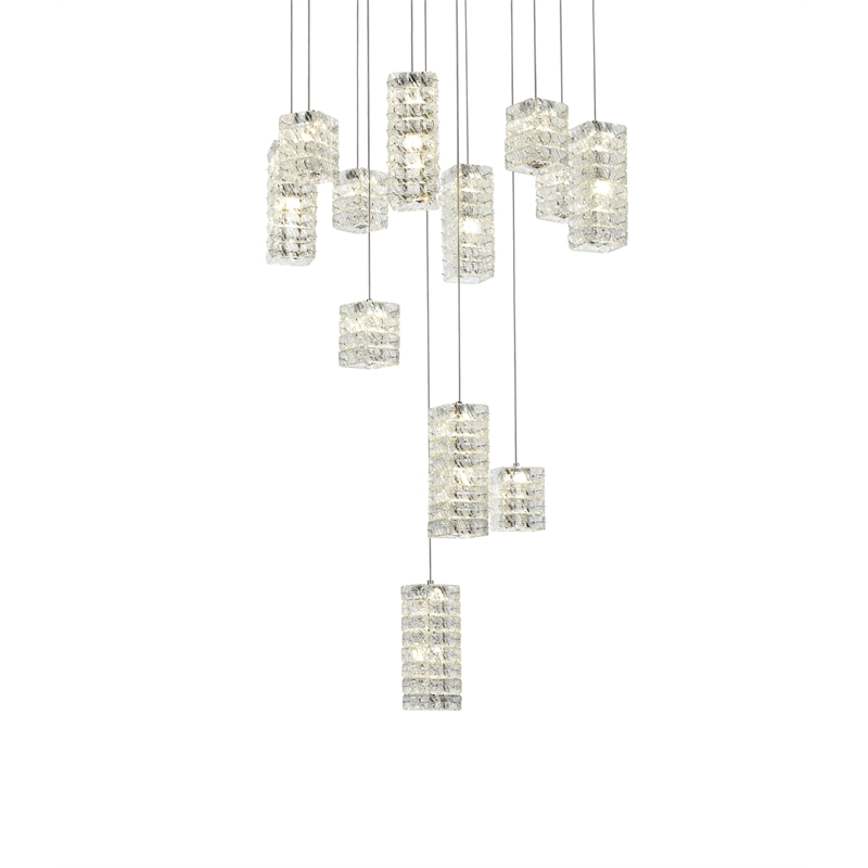 Elegant Lighting Aston 28 Inch Led Pendant In Chrome