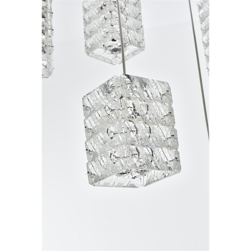 Elegant Lighting Aston 28 Inch Led Pendant In Chrome