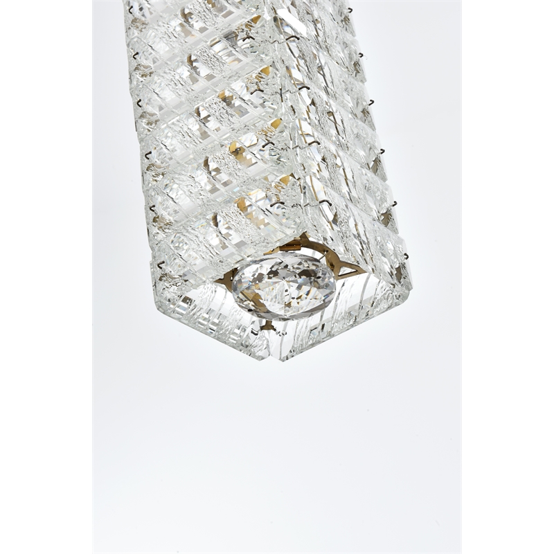 Elegant Lighting Aston 16 Inch Led Pendant In Satin Gold