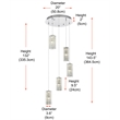 Elegant Lighting Aston 20 Inch Led Pendant In Chrome