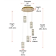 Elegant Lighting Aston 20 Inch Led Pendant In Satin Gold