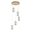 Elegant Lighting Aston 20 Inch Led Pendant In Satin Gold
