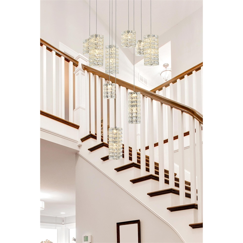 Elegant Lighting Aston 24 Inch Led Pendant In Chrome