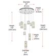 Elegant Lighting Aston 24 Inch Led Pendant In Chrome