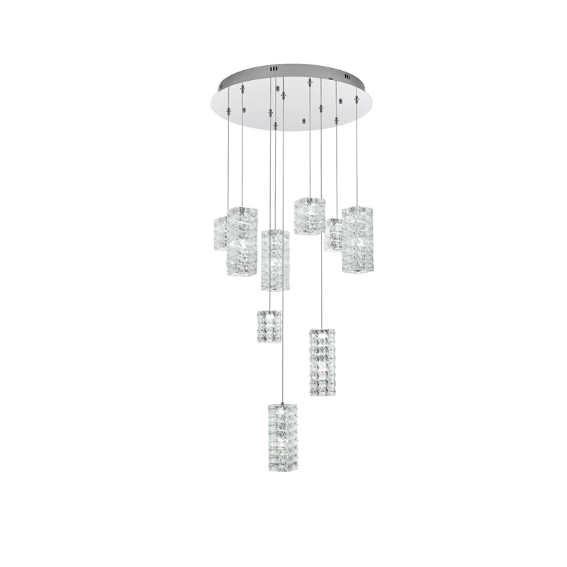 Elegant Lighting Aston 24 Inch Led Pendant In Chrome
