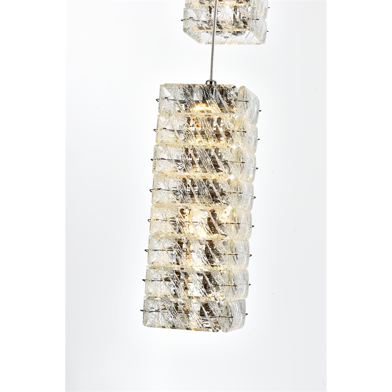 Elegant Lighting Aston 24 Inch Led Pendant In Chrome