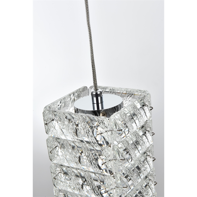 Elegant Lighting Aston 24 Inch Led Pendant In Chrome
