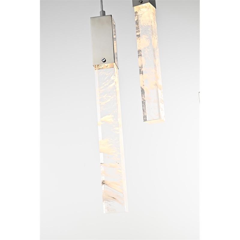Elegant Lighting Aurora 30 Inch Pendant In Black