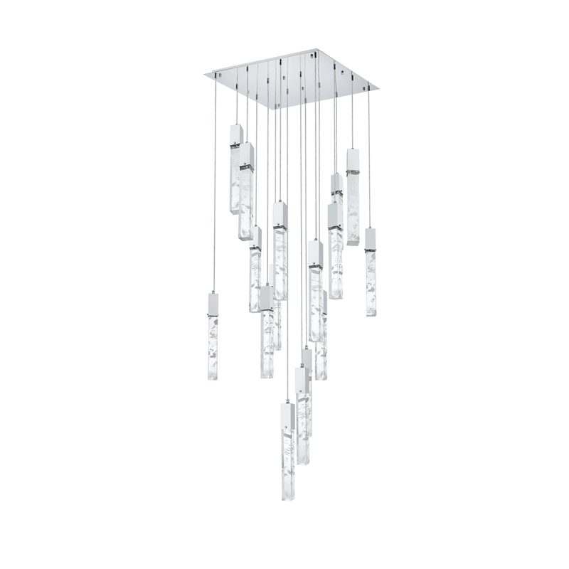 Elegant Lighting Aurora 30 Inch Pendant In Black