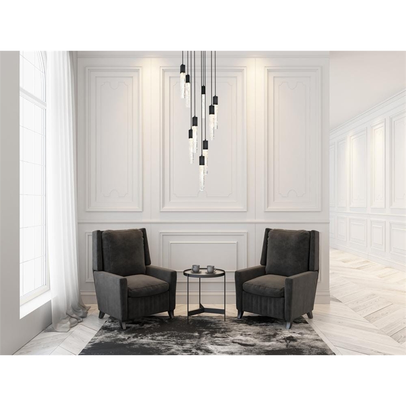 Elegant Lighting Aurora 24 Inch Chandelier In Black