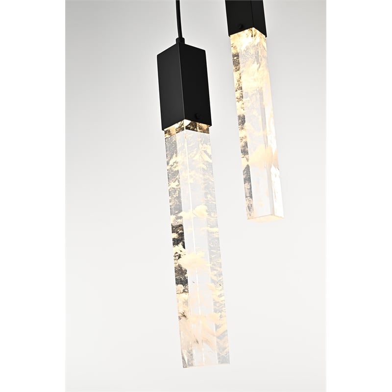 Elegant Lighting Aurora 24 Inch Chandelier In Black