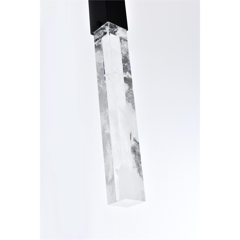 Elegant Lighting Aurora 30 Inch Chandelier In Black
