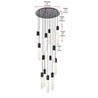 Elegant Lighting Aurora 30 Inch Chandelier In Black