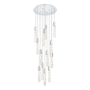 Elegant Lighting Aurora 30 Inch Chandelier In Chrome