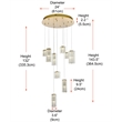 Elegant Lighting Aston 24 Inch Led Pendant In Satin Gold
