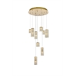Elegant Lighting Aston 24 Inch Led Pendant In Satin Gold