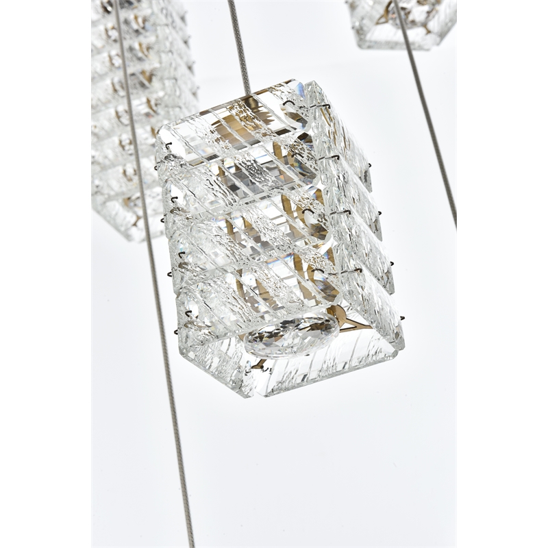 Elegant Lighting Aston 24 Inch Led Pendant In Satin Gold