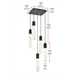 Elegant Lighting Aurora 16 Inch Pendant In Black