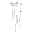 Elegant Lighting Aurora 16 Inch Pendant In Chrome