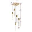 Elegant Lighting Aurora 16 Inch Pendant In Satin Gold