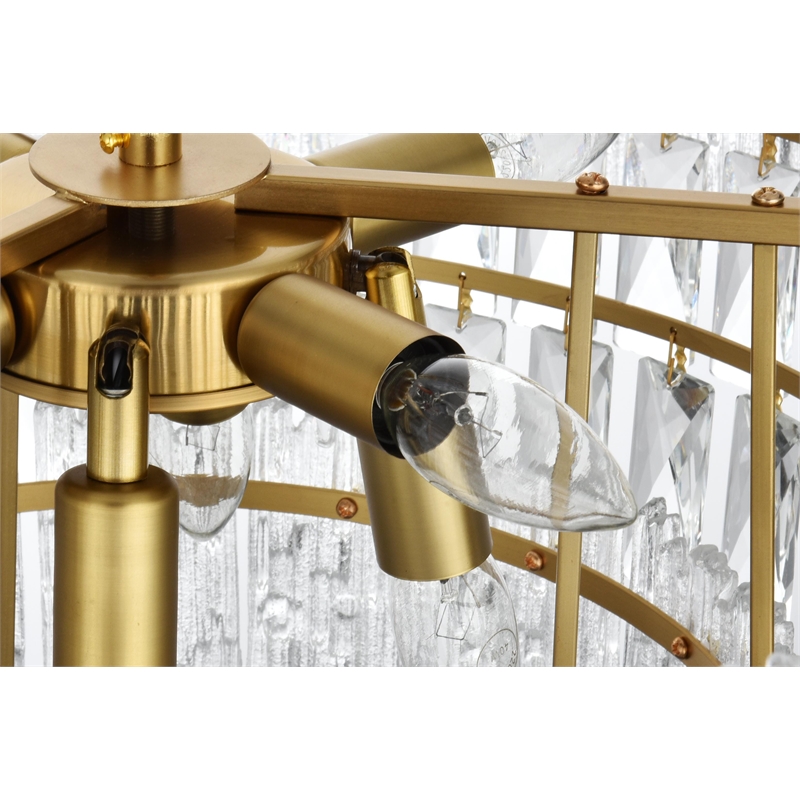 Elegant Lighting Emilia 25 Inch Chandelier In Satin Gold