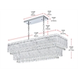 Elegant Lighting Emilia 37 Inch Chandelier In Chrome