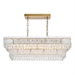 Elegant Lighting Emilia 37 Inch Chandelier In Satin Gold