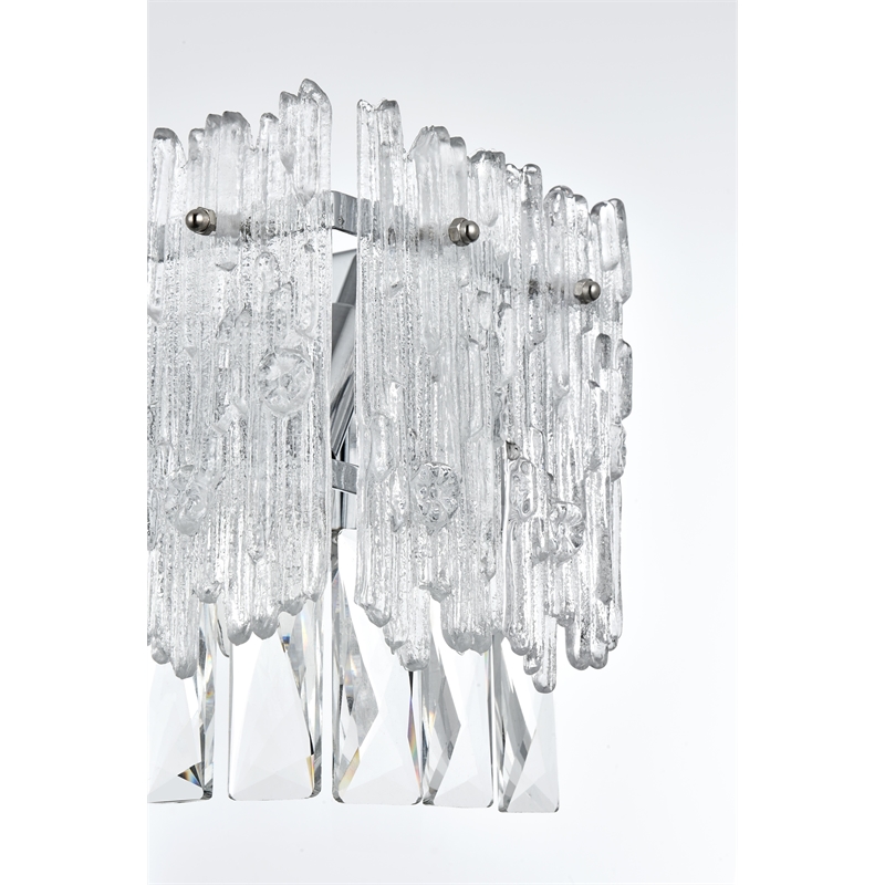Elegant Lighting Emilia 19 Inch Wall Sconce In Chrome