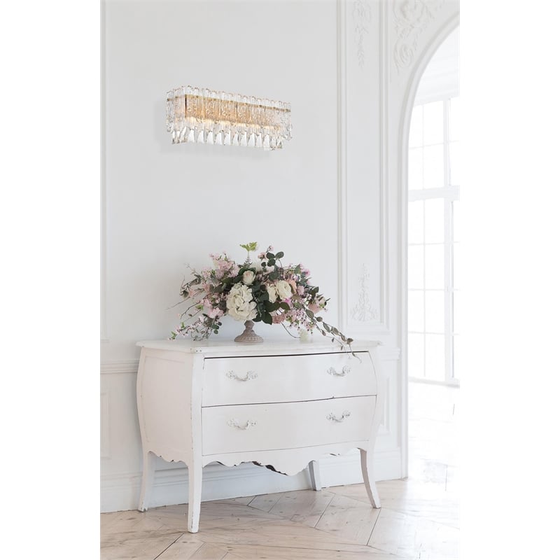 Elegant Lighting Emilia 19 Inch Wall Sconce In Satin Gold