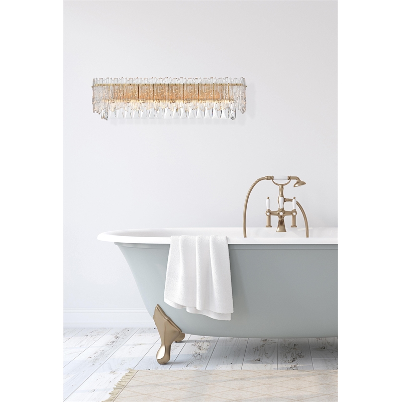 Elegant Lighting Emilia 27 Inch Wall Sconce In Satin Gold