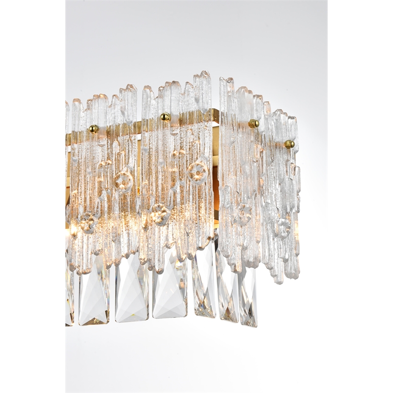 Elegant Lighting Emilia 27 Inch Wall Sconce In Satin Gold