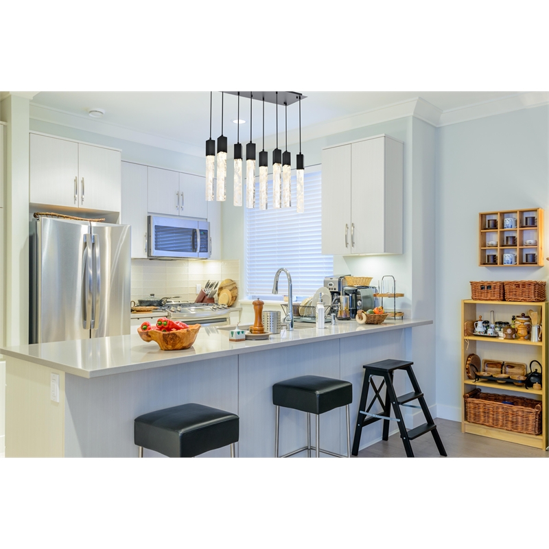 Elegant Lighting Aurora 36 Inch Pendant In Black