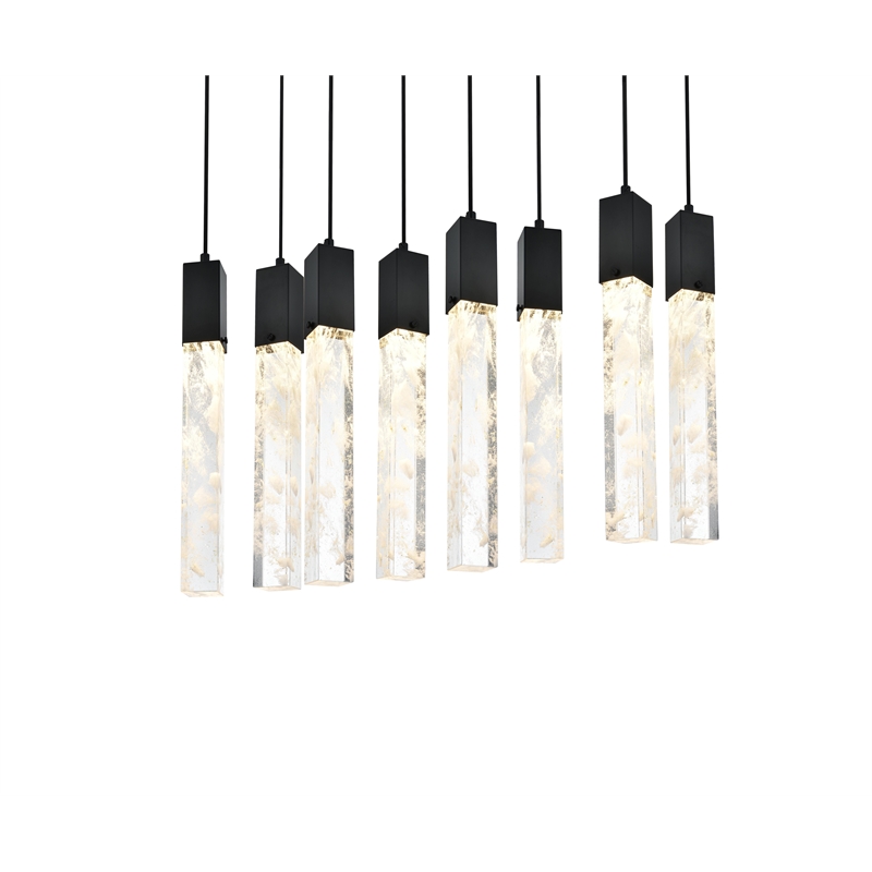 Elegant Lighting Aurora 36 Inch Pendant In Black
