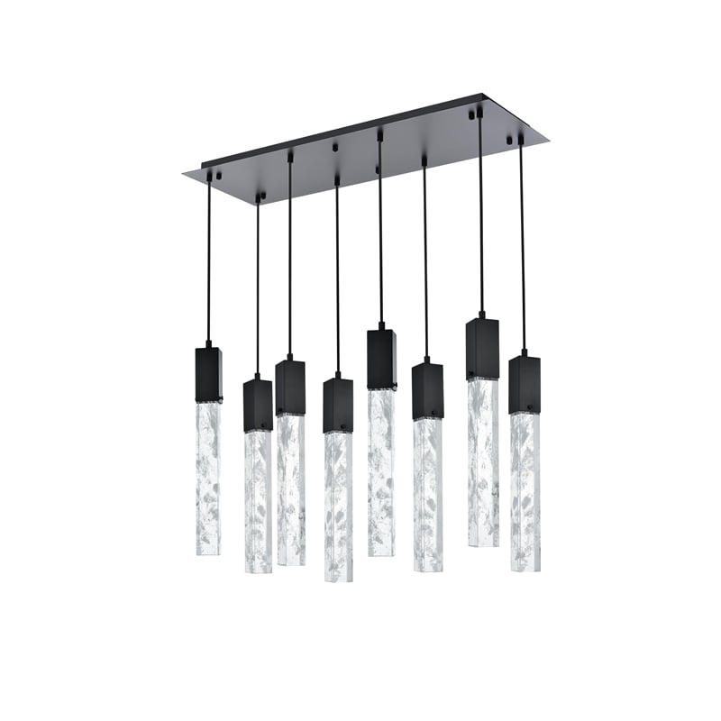 Elegant Lighting Aurora 36 Inch Pendant In Black