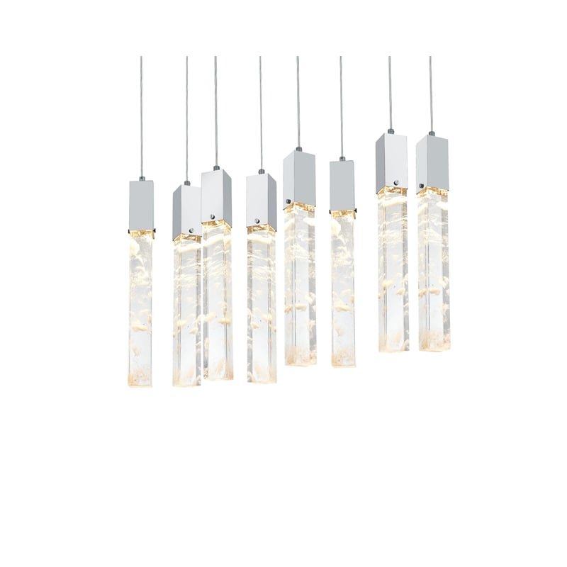 Elegant Lighting Aurora 36 Inch Pendant In Chrome